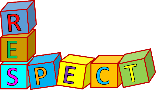 Respect spelt out with blocks